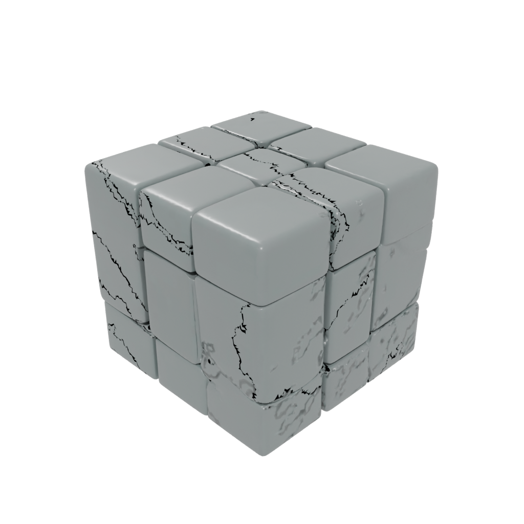 Galaxy Pocket Slide-Puzzle Cube — fidgets 3D print model, STL