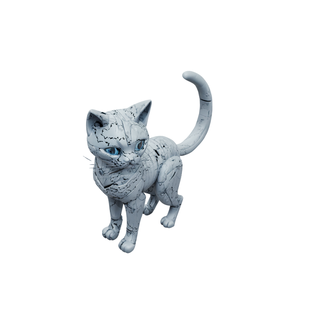 Galaxy Articulated Cat — fidgets 3D print model, STL