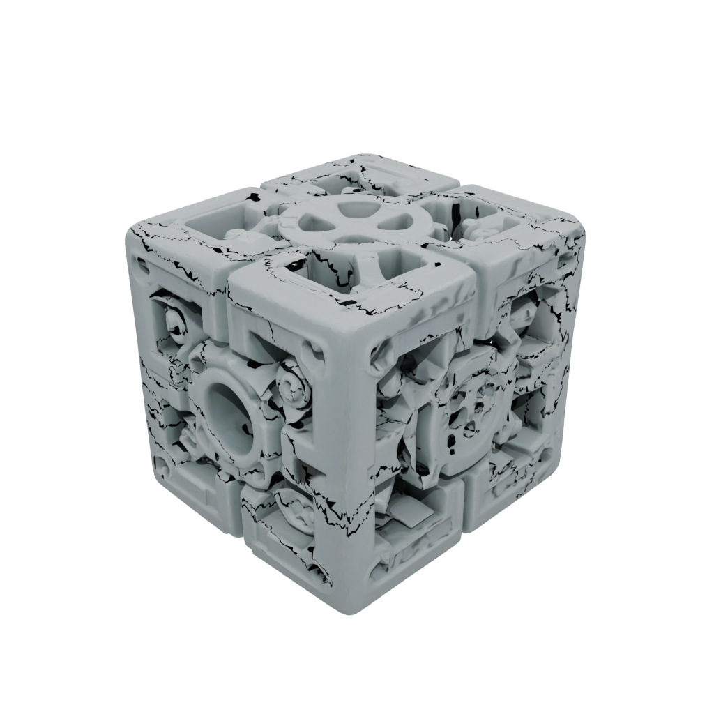 Galaxy Pocket Gear Cube — fidgets 3D print model, STL