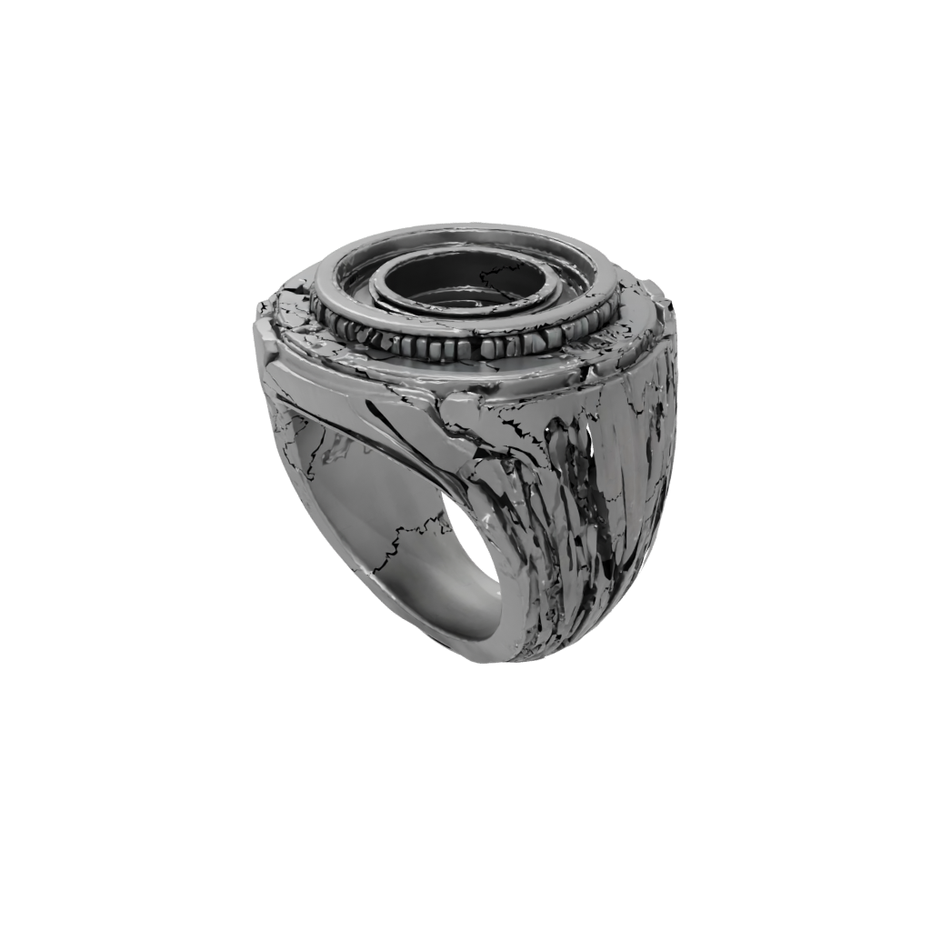 Galaxy Spinning Coin Ring — fidgets 3D print model, STL
