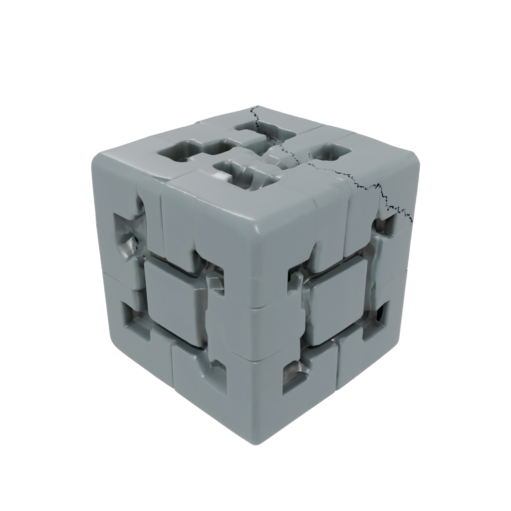 Galaxy Textured Magnet-Free Click Cube