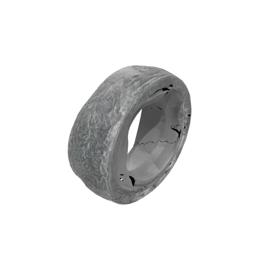 Galaxy Textured Spinning Coin Ring