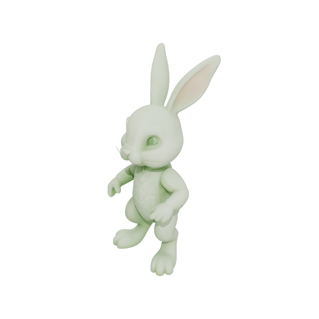 Glow Pocket Articulated Bunny — fidgets 3D print model, STL