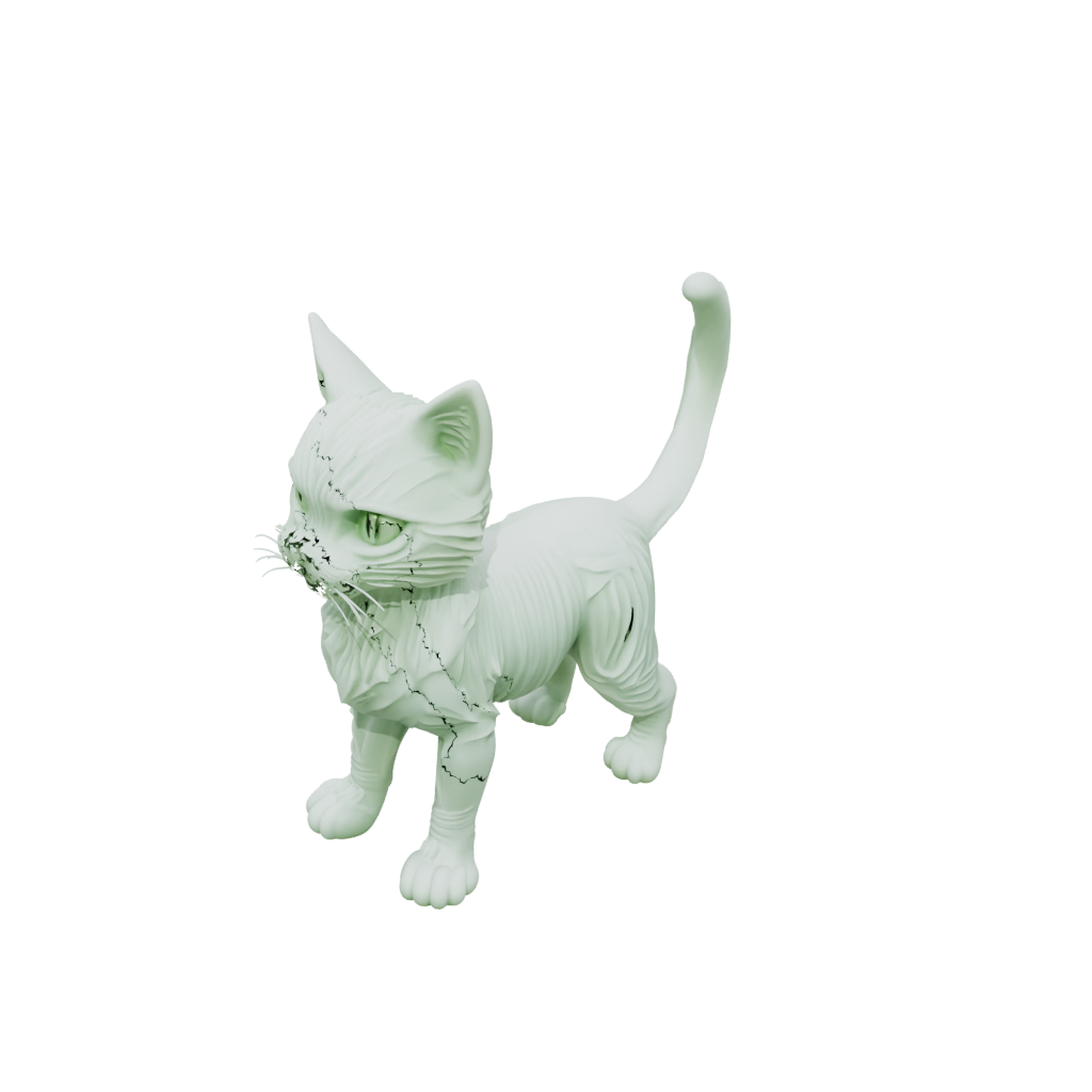 Glow Pocket Articulated Cat — fidgets 3D print model, STL