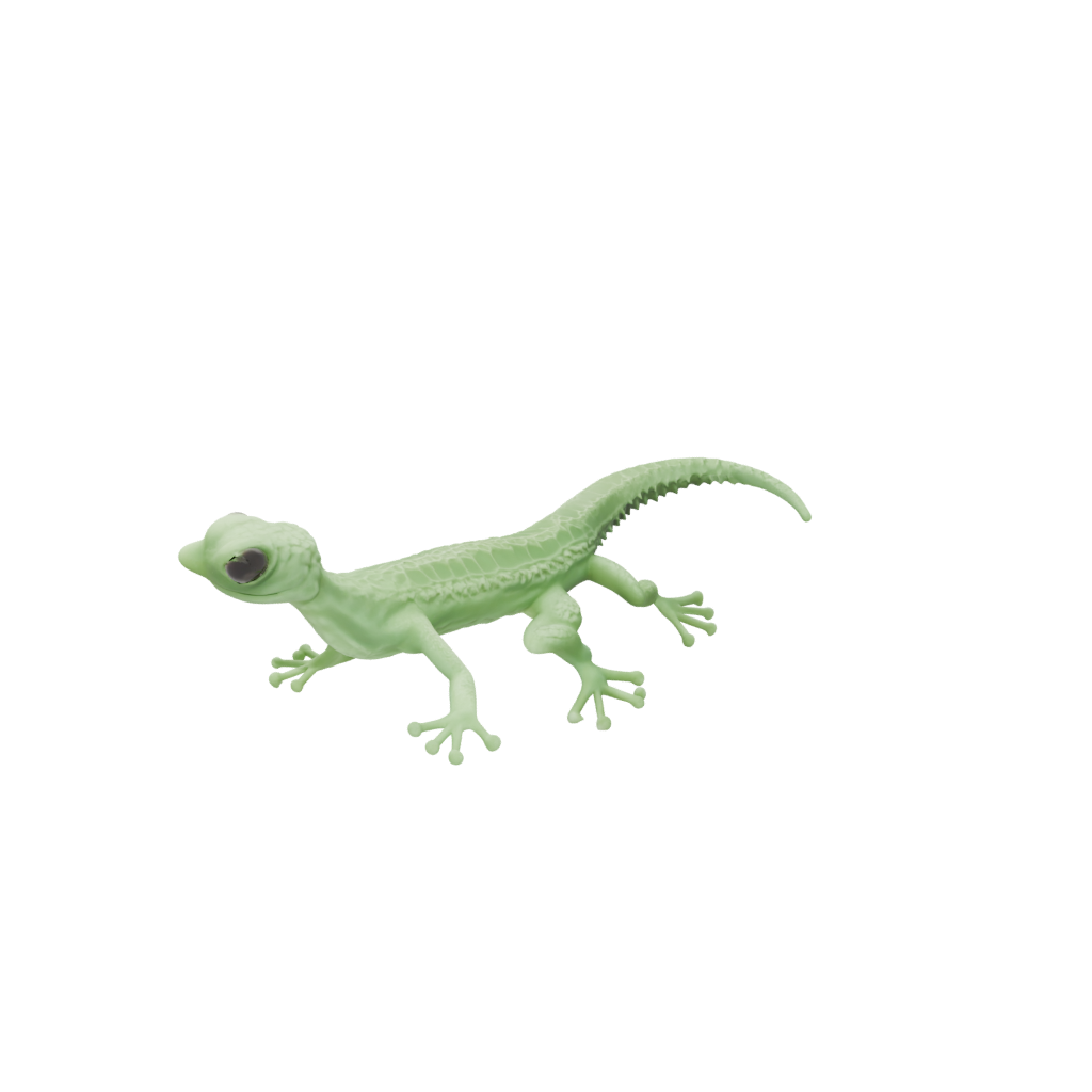 Glow Pocket Articulated Gecko — fidgets 3D print model, STL