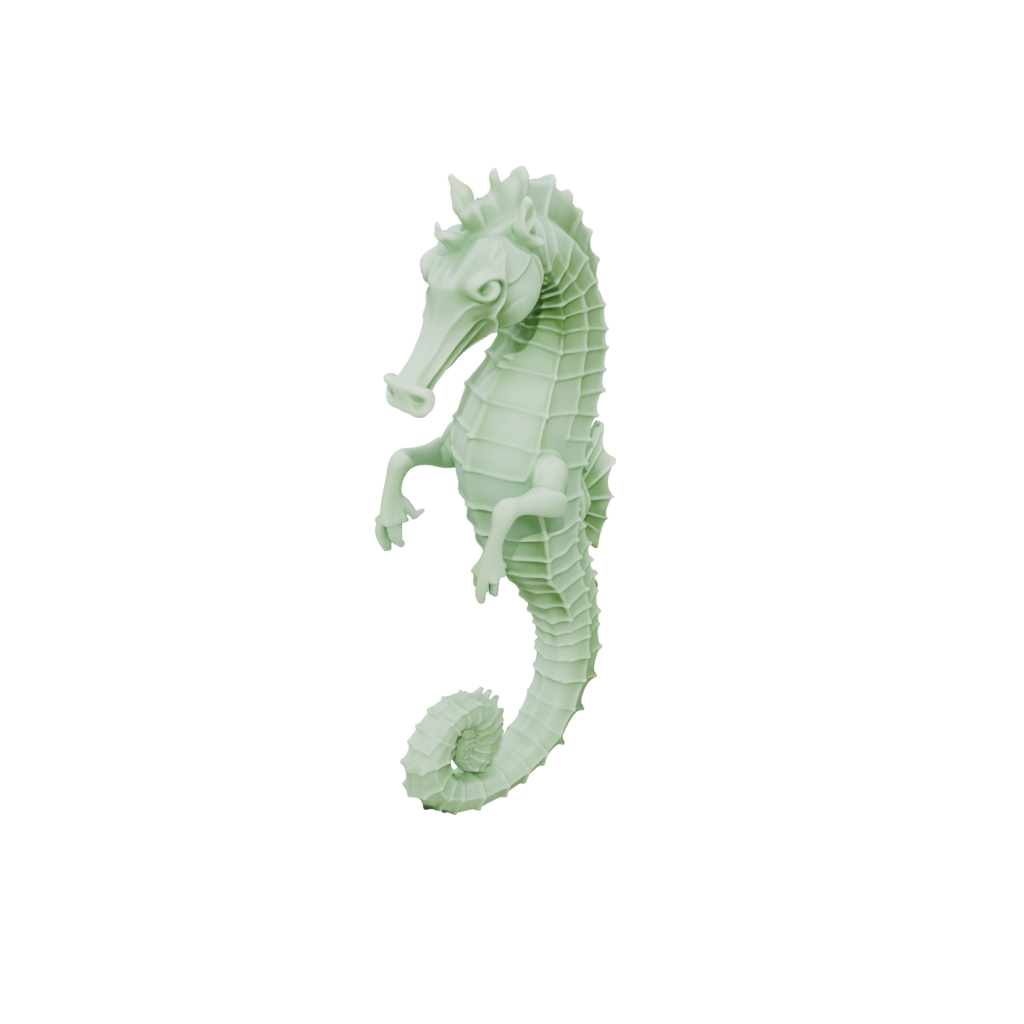 Glow Pocket Articulated Seahorse — fidgets 3D print model, STL