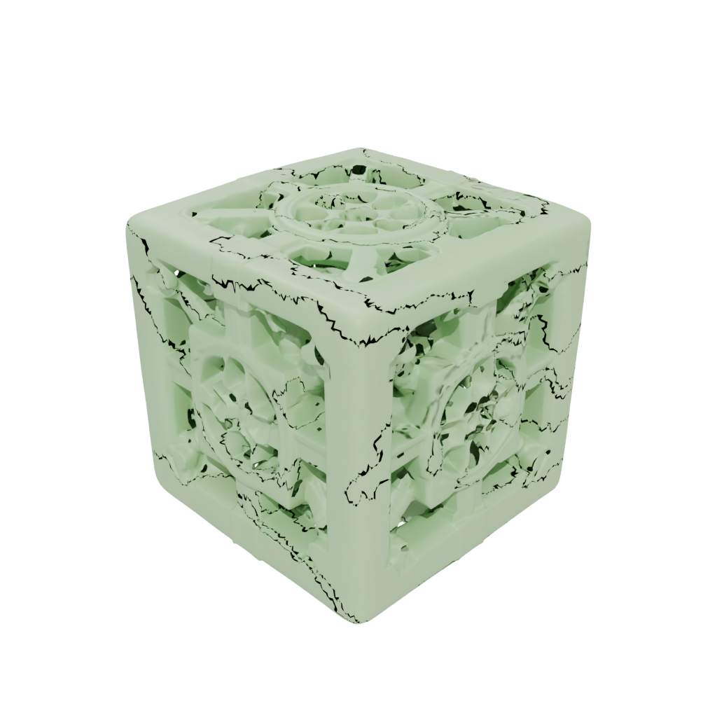 Glow Pocket Pocket Gear Cube — fidgets 3D print model, STL