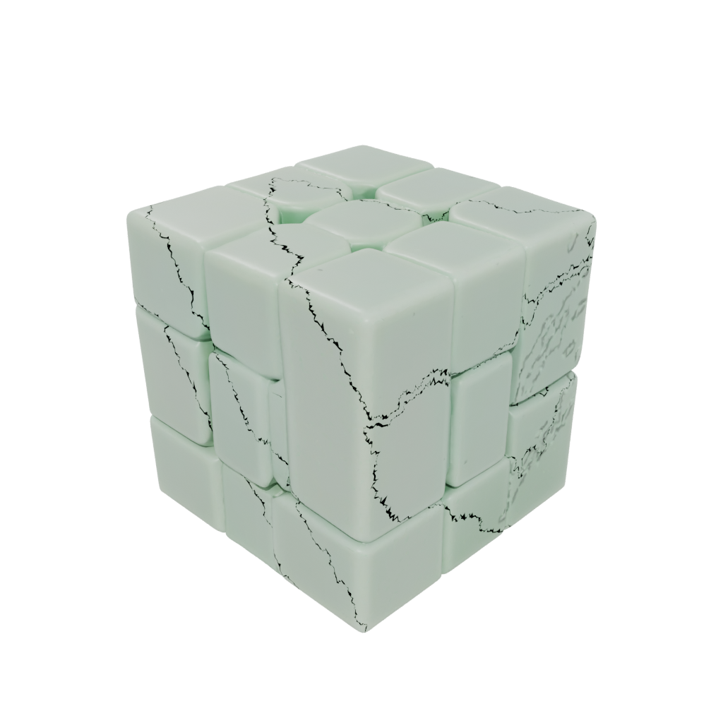 Glow Pocket Slide-Puzzle Cube — fidgets 3D print model, STL