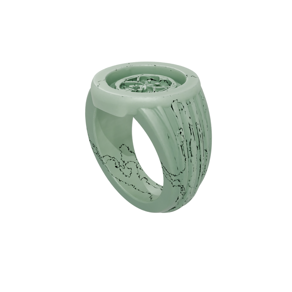 Glow Big Spinning Coin Ring