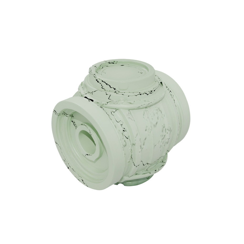 Glow Big Twist-Lock Barrel — fidgets 3D print model, STL