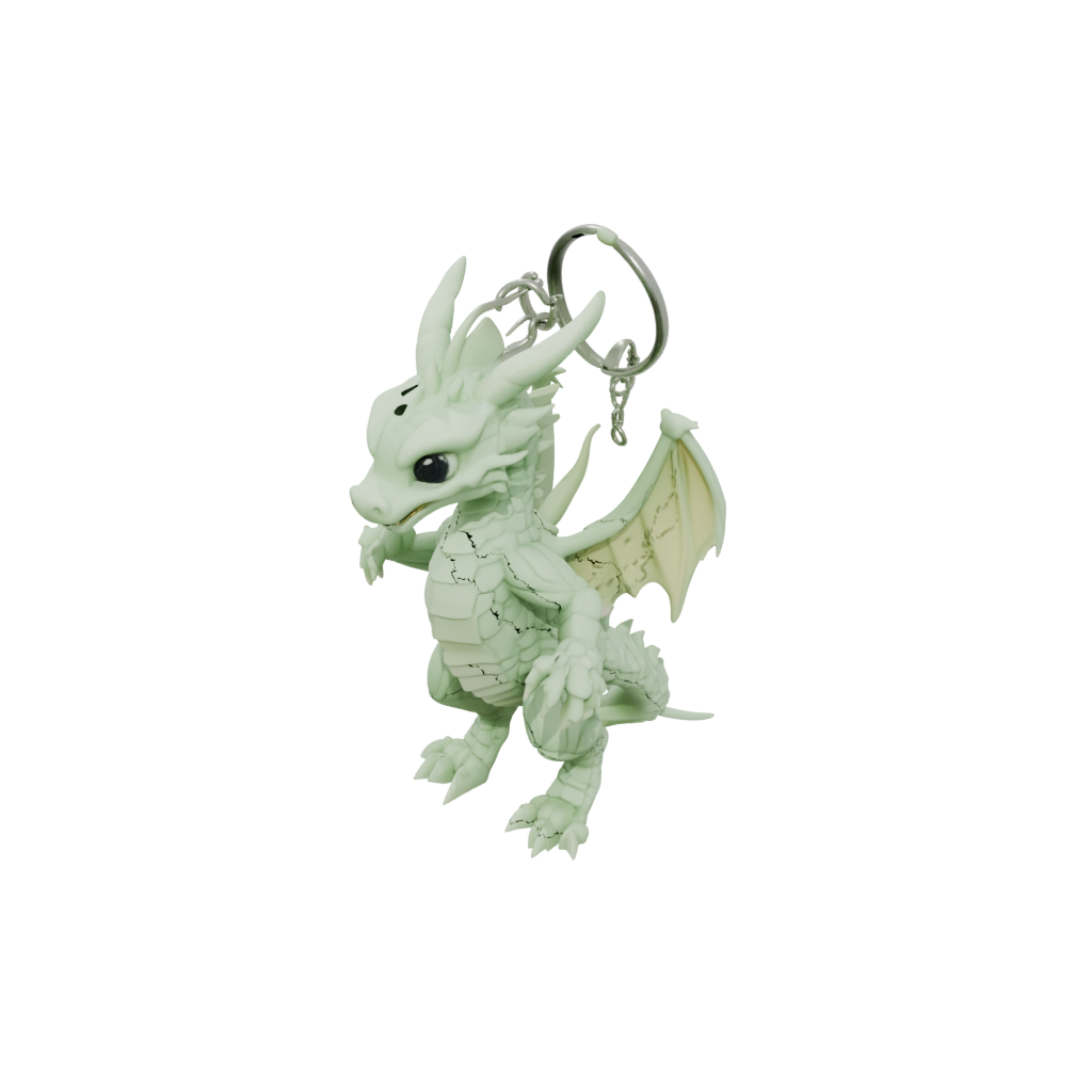 Glow Soft Articulated Keychain Dragonling