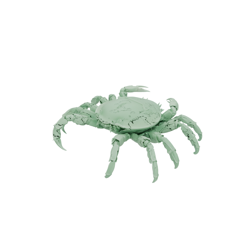 Glow Textured Articulated Crab