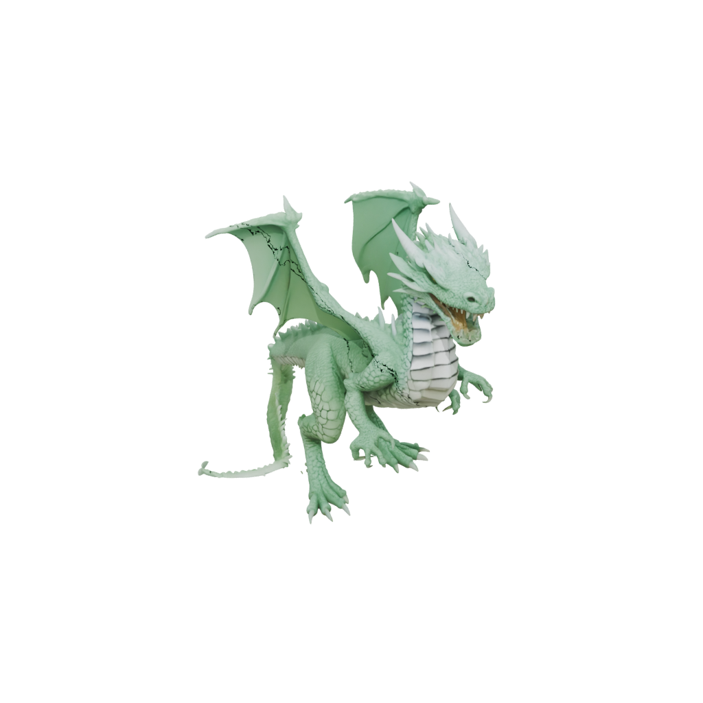 Glow Textured Articulated Dragon Long
