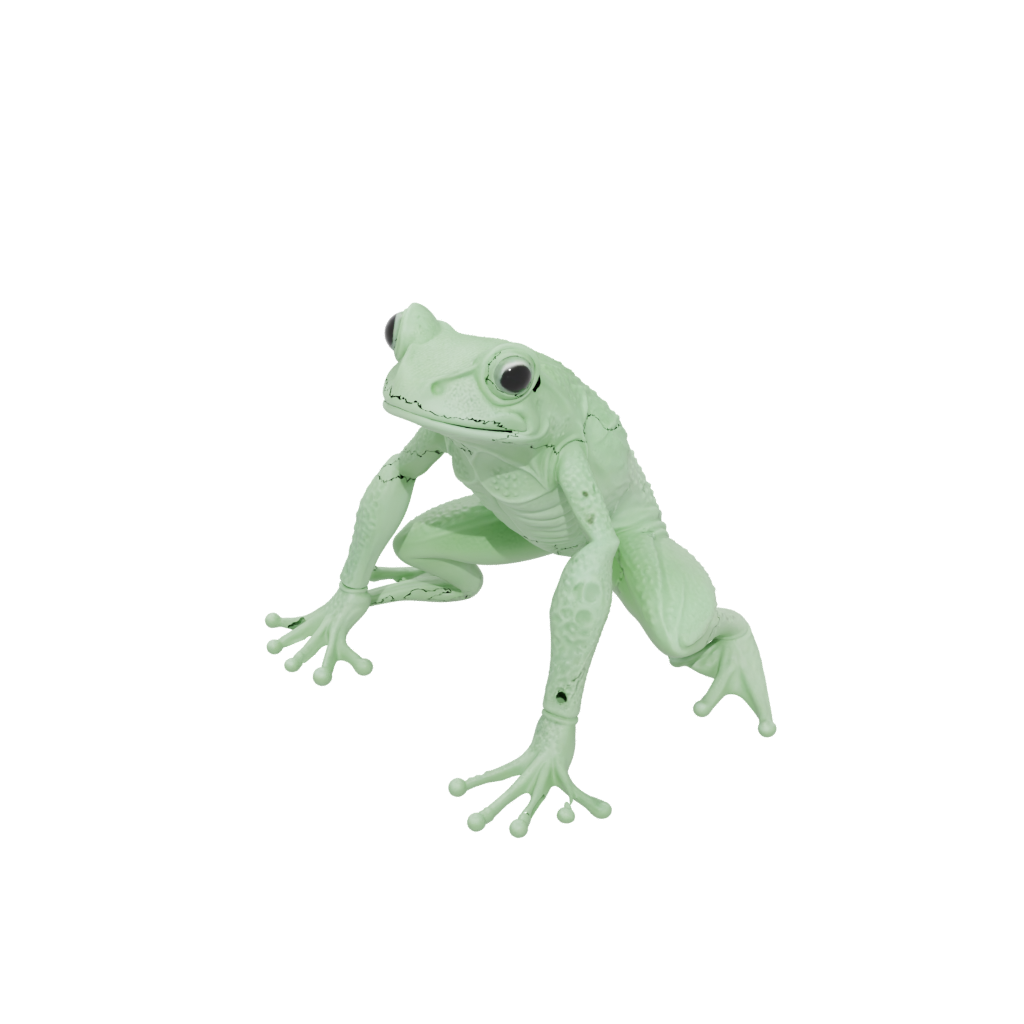 Glow Textured Articulated Frog