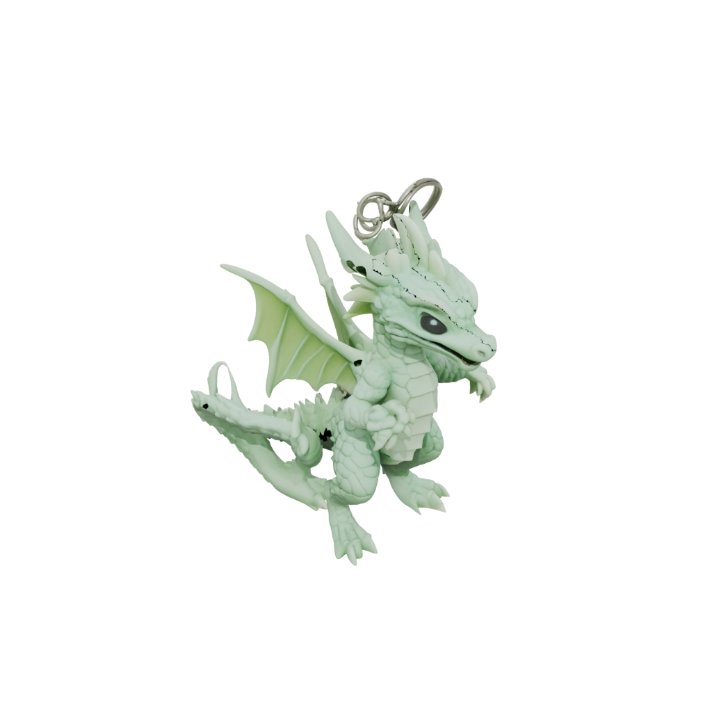 Glow Textured Articulated Keychain Dragonling