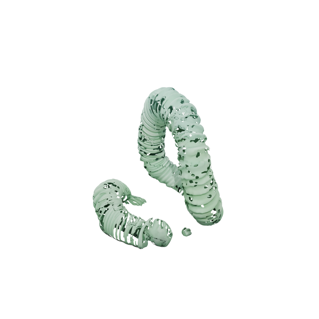 Glow Textured Articulated Millipede