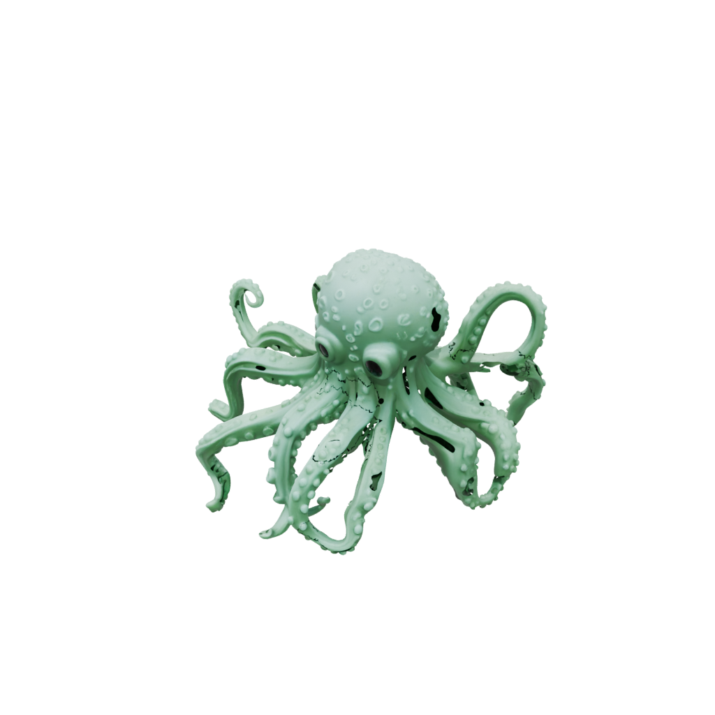 Glow Textured Articulated Octopus Mini