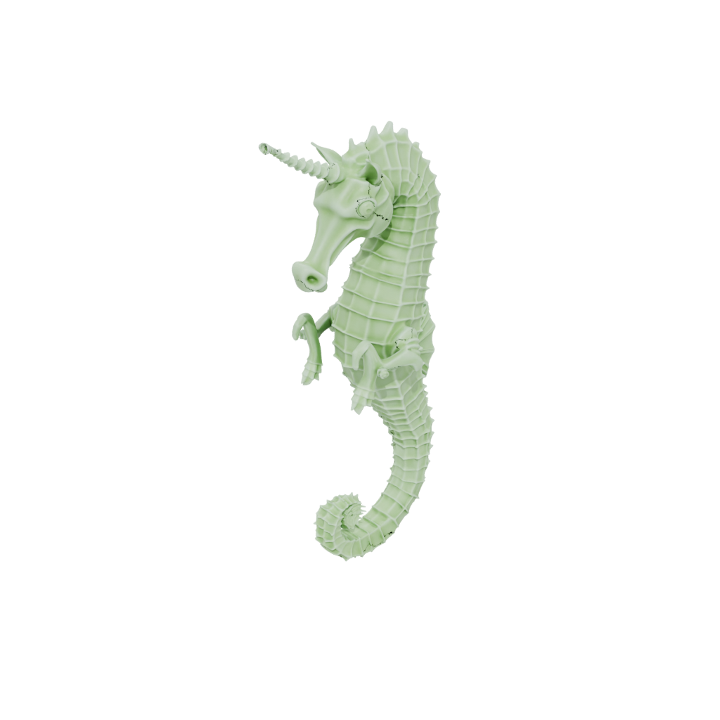 Glow Textured Articulated Seahorse
