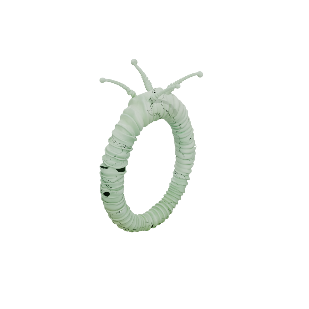 Glow Textured Articulated Worm