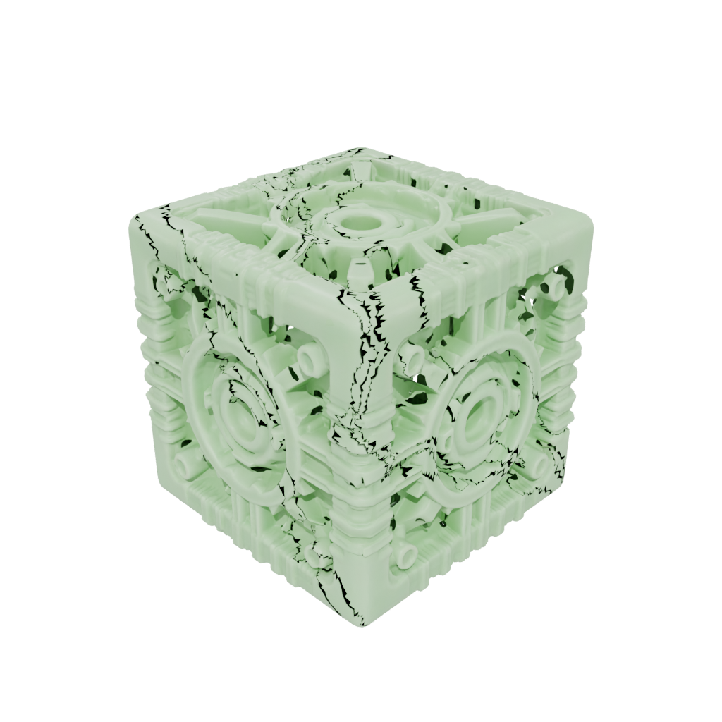 Glow Textured Pocket Gear Cube