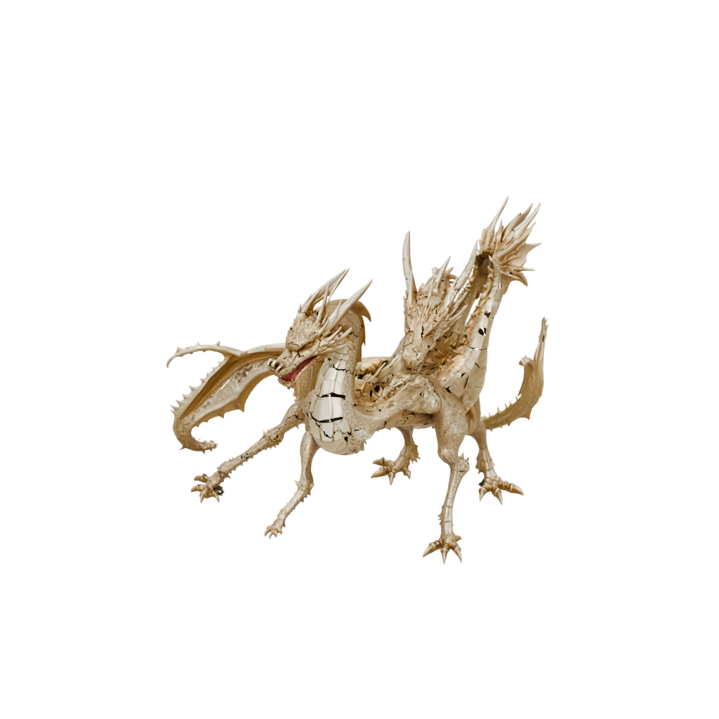 Gold Pocket Articulated Dragon Long