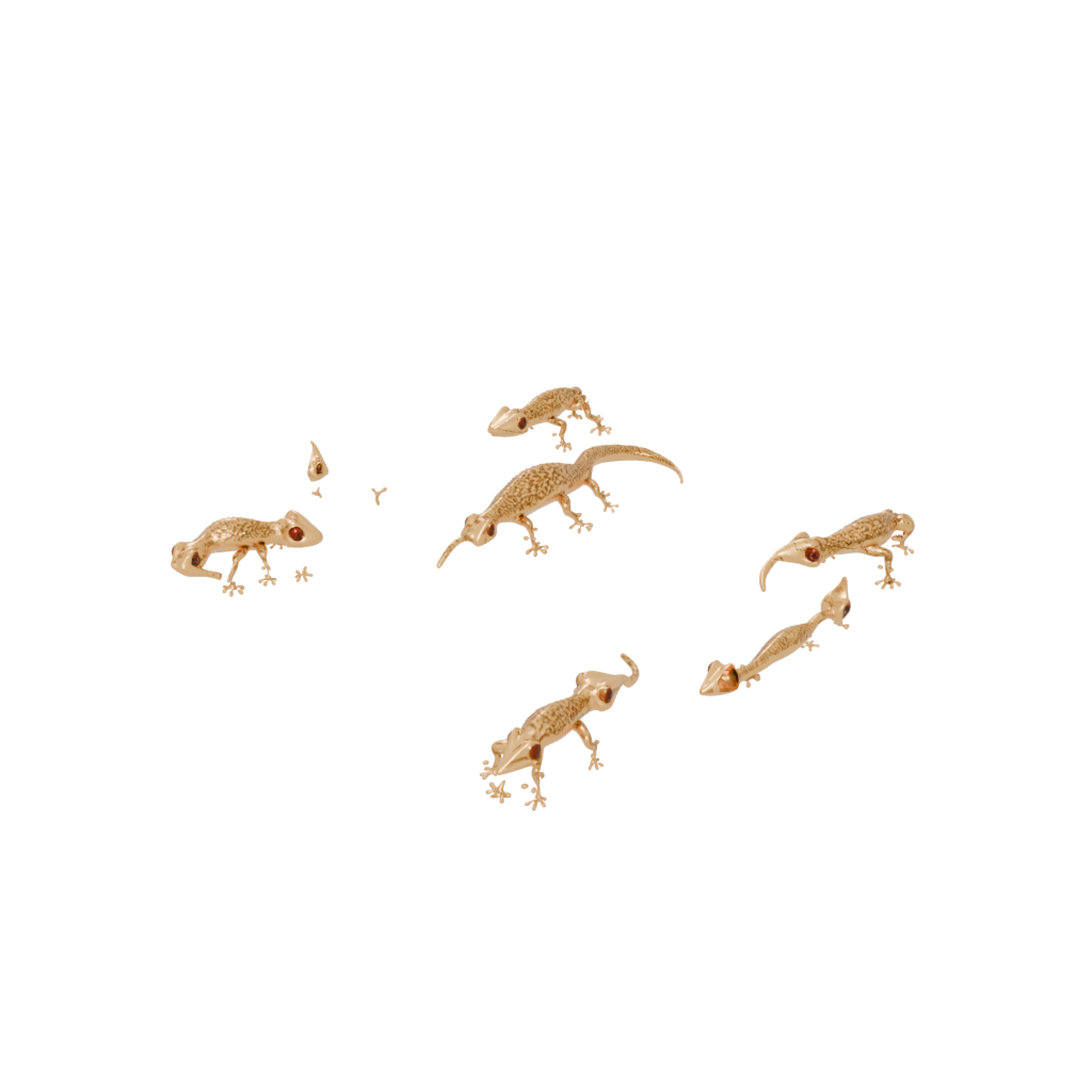 Gold Pocket Articulated Gecko