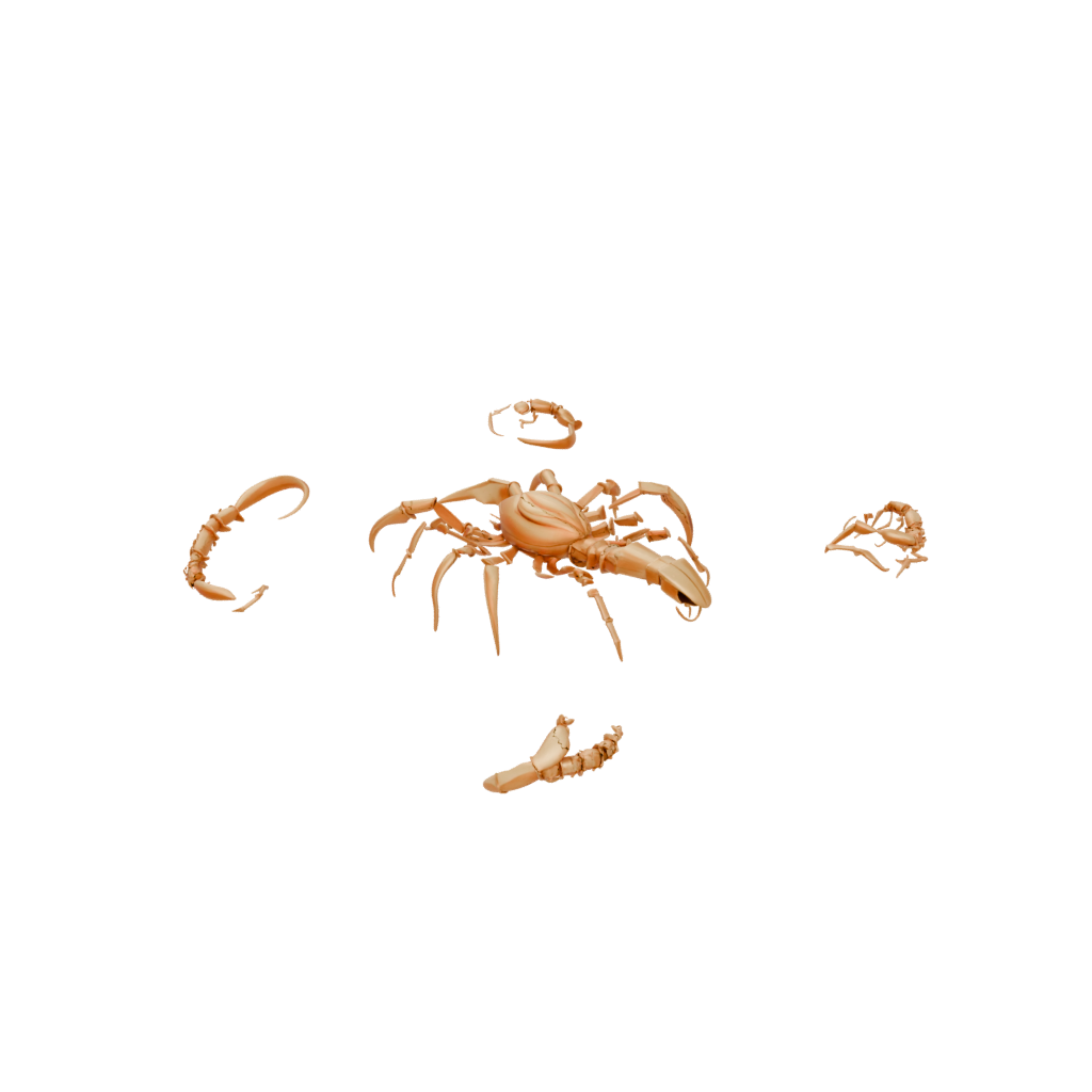 Gold Pocket Articulated Scorpion