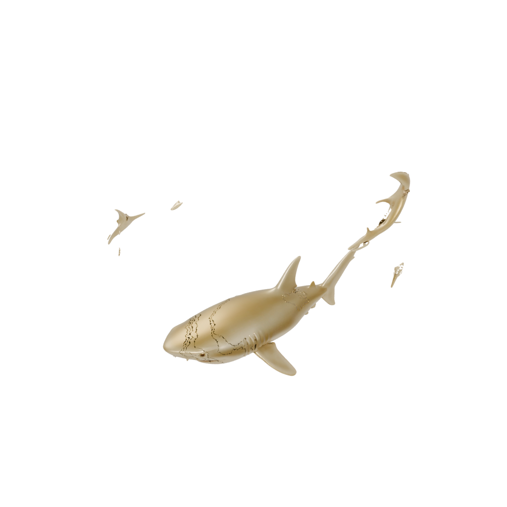 Gold Pocket Articulated Shark