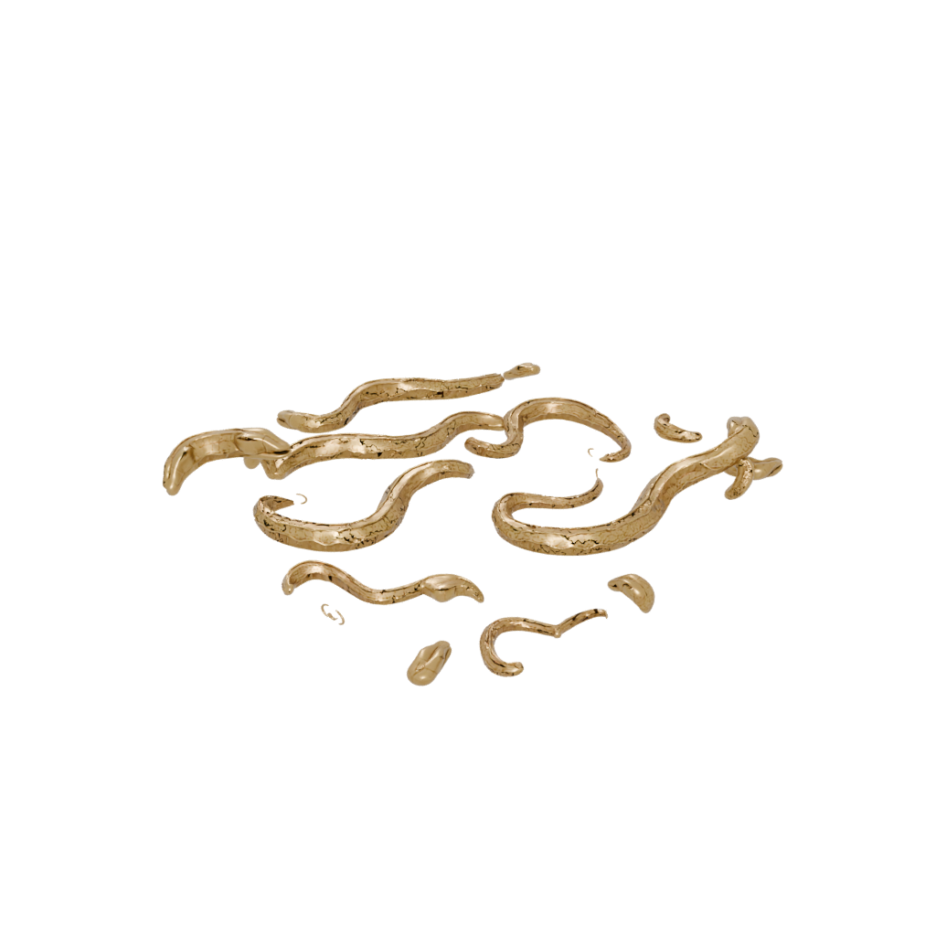 Gold Pocket Articulated Snake Long