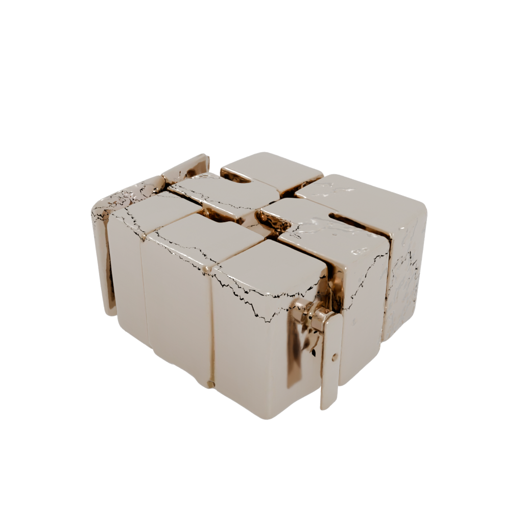 Gold Pocket Folding Hinge Cube