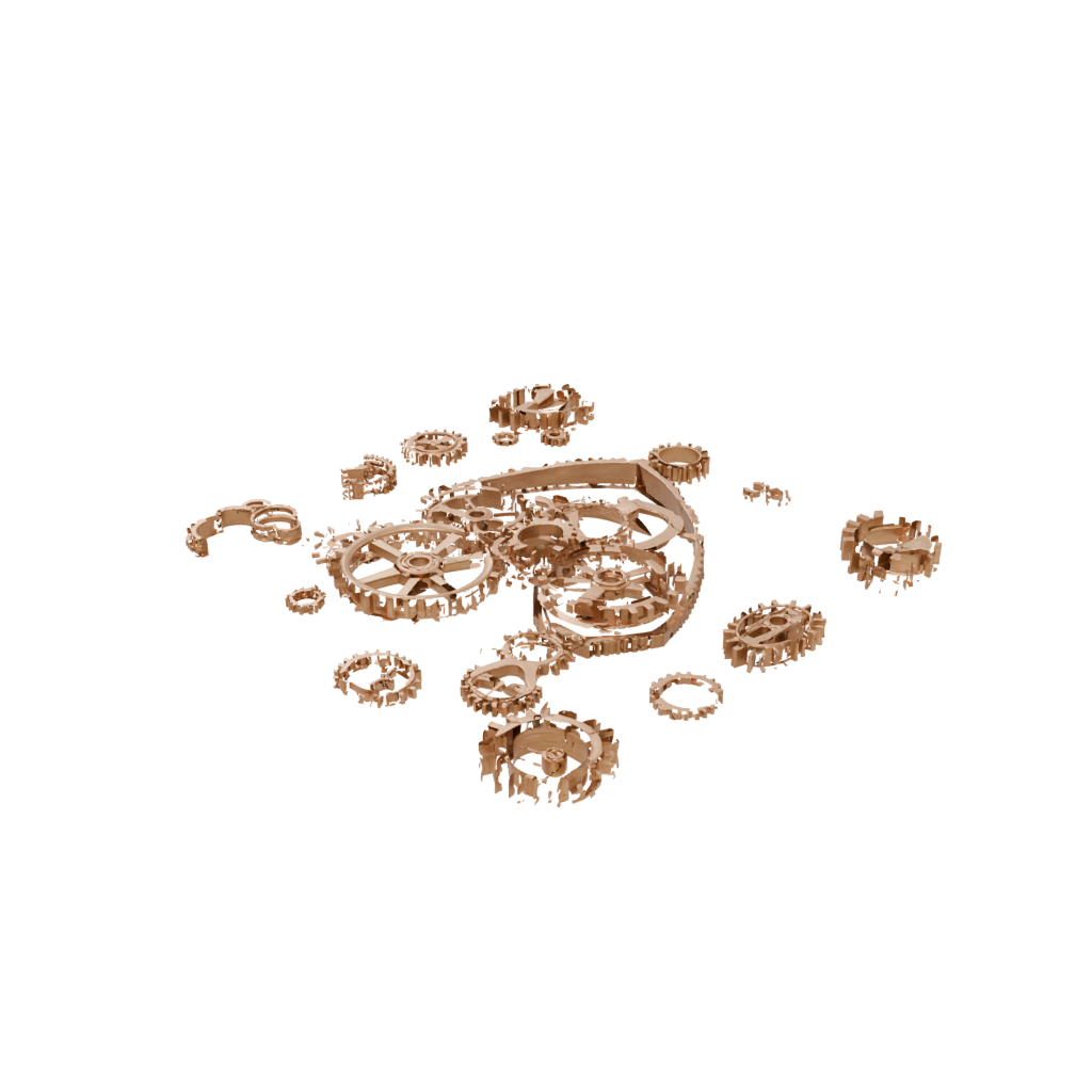 Gold Pocket Gear-Train Fidget