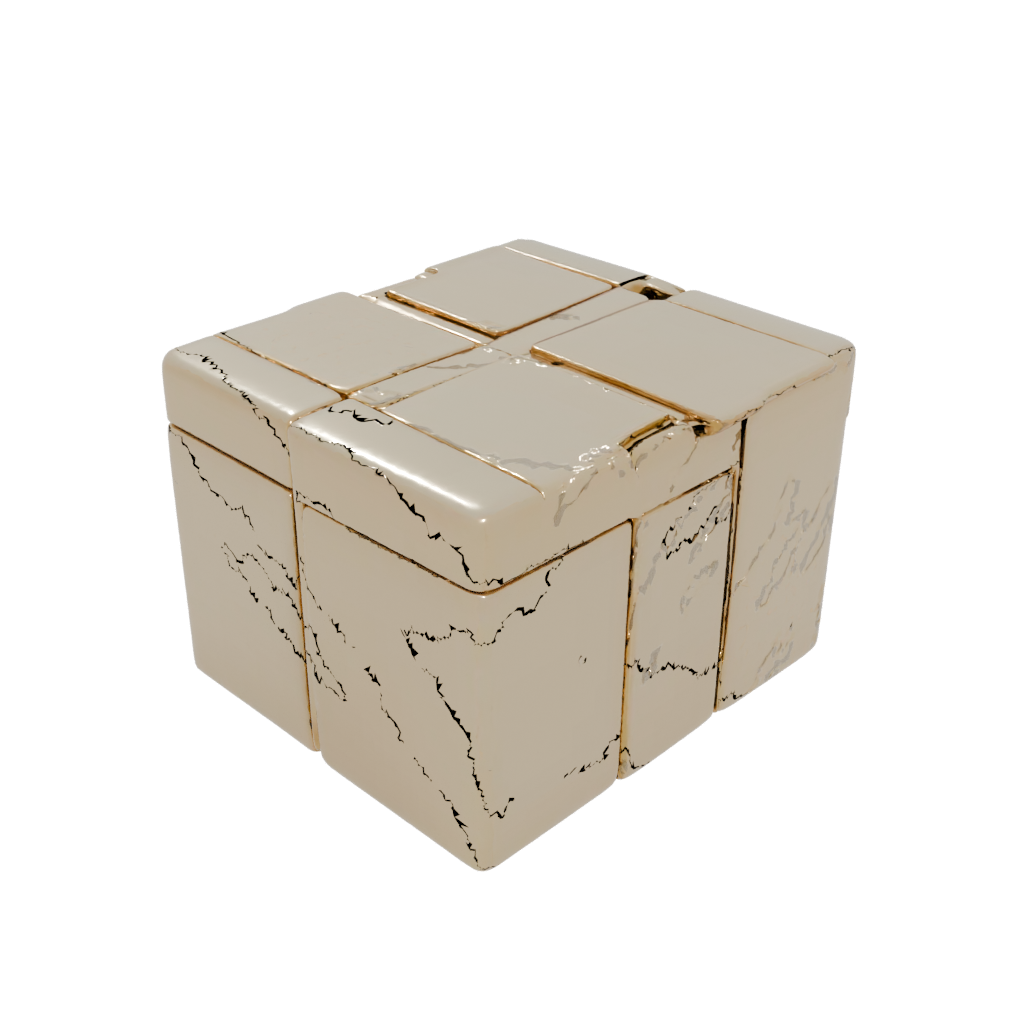 Gold Pocket Infinity Flip Cube