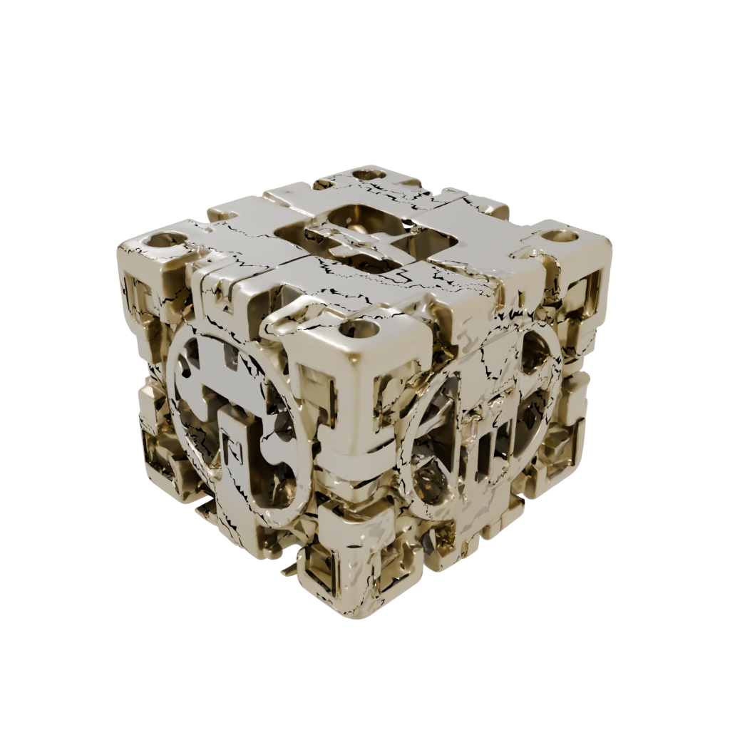 Gold Pocket Pocket Gear Cube
