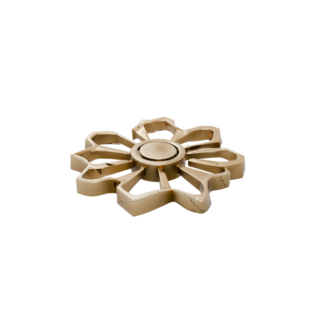 Gold Pocket Rolling Hex Spinner