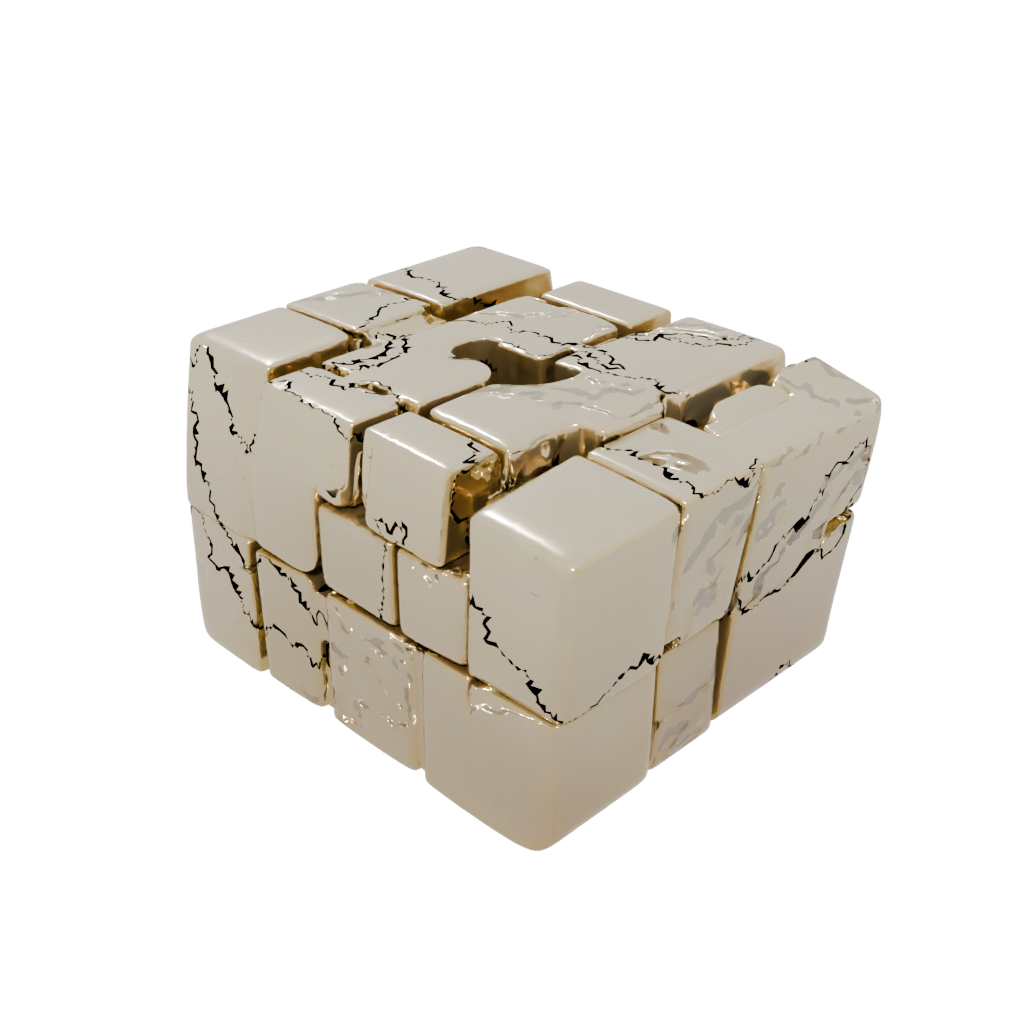 Gold Pocket Slide-Puzzle Cube