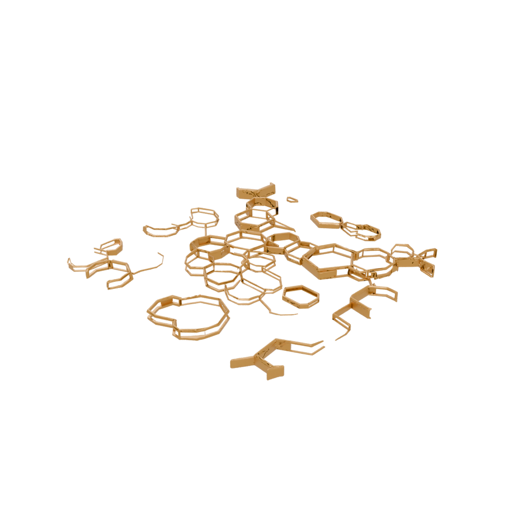 Gold Pocket Snap-Pop Hexagon
