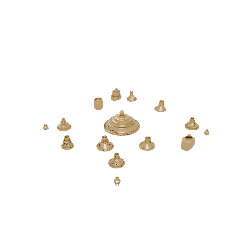 Gold Pocket Spinning Top Set