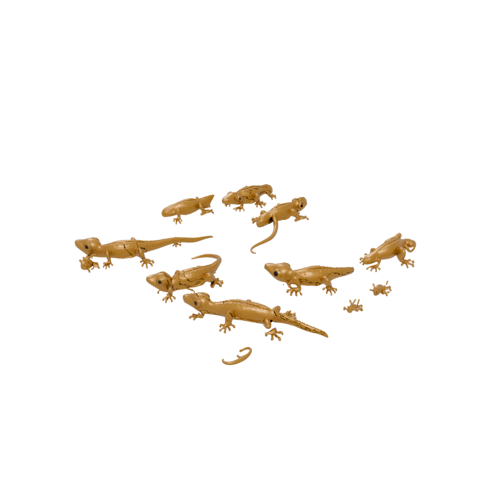 Gold Big Articulated Gecko