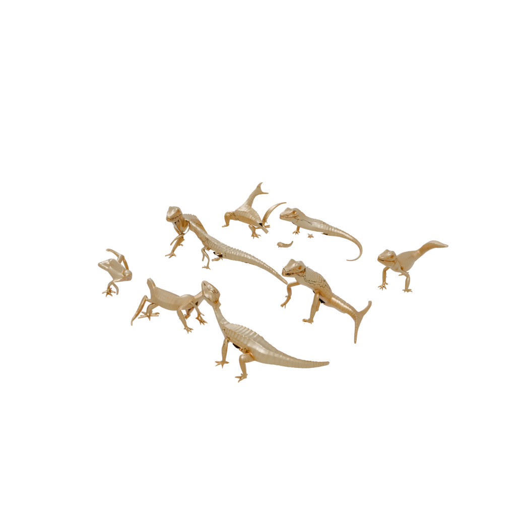 Gold Big Articulated Lizard