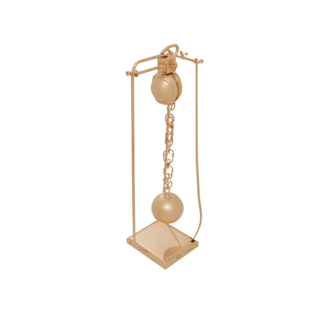 Gold Big Click-Clack Pendulum Toy
