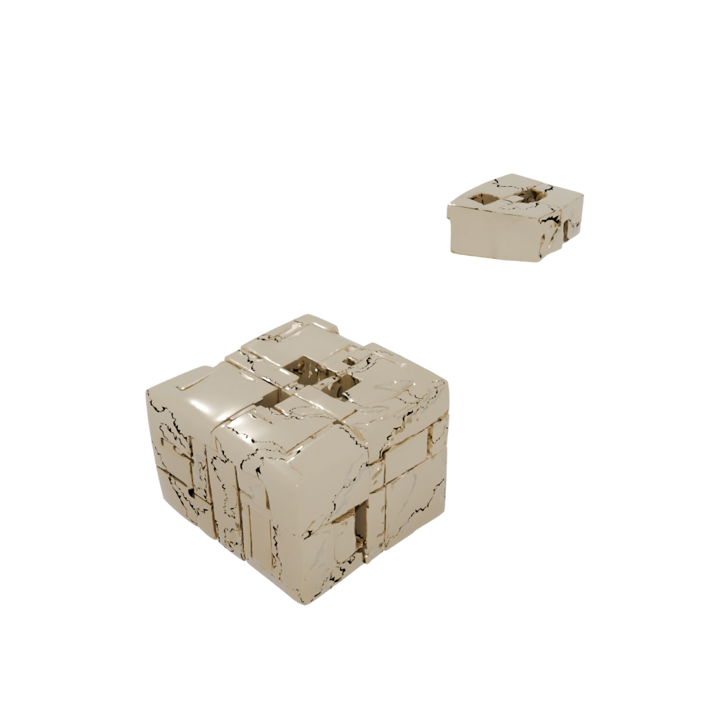 Gold Big Infinity Flip Cube