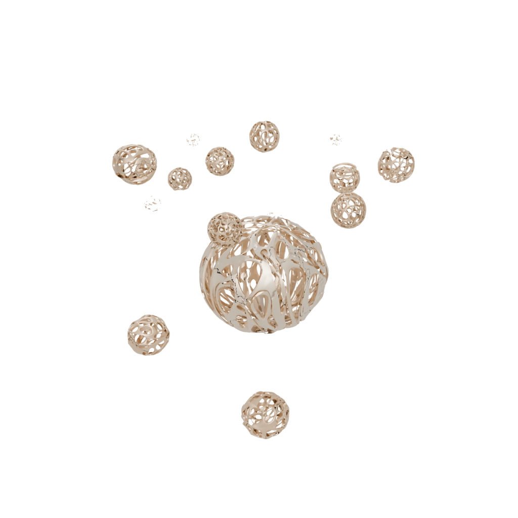 Gold Big Kinetic Flow Ball