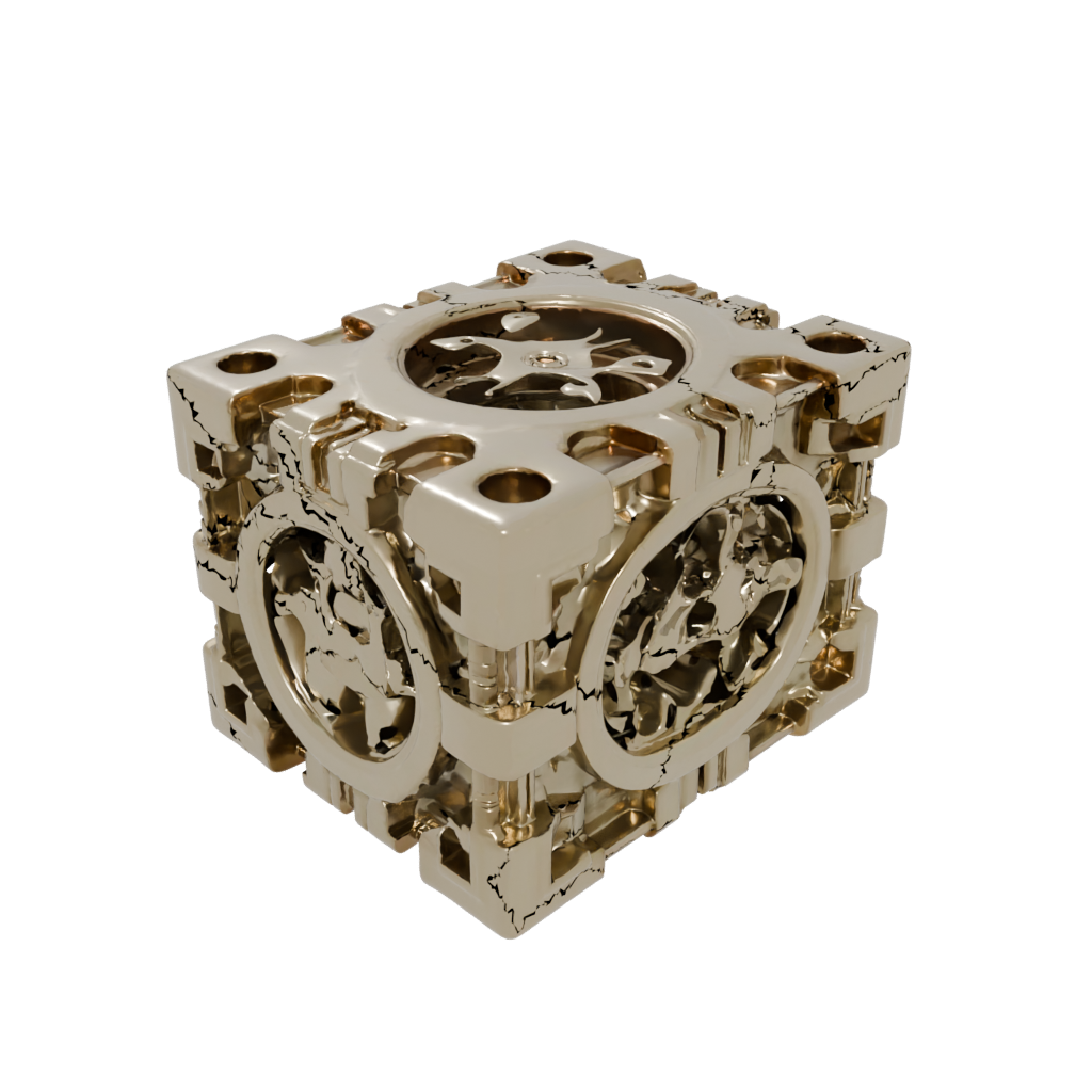 Gold Big Pocket Gear Cube