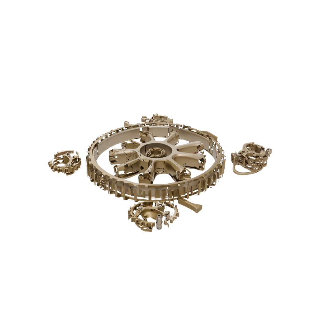 Gold Big Ratchet Click Wheel