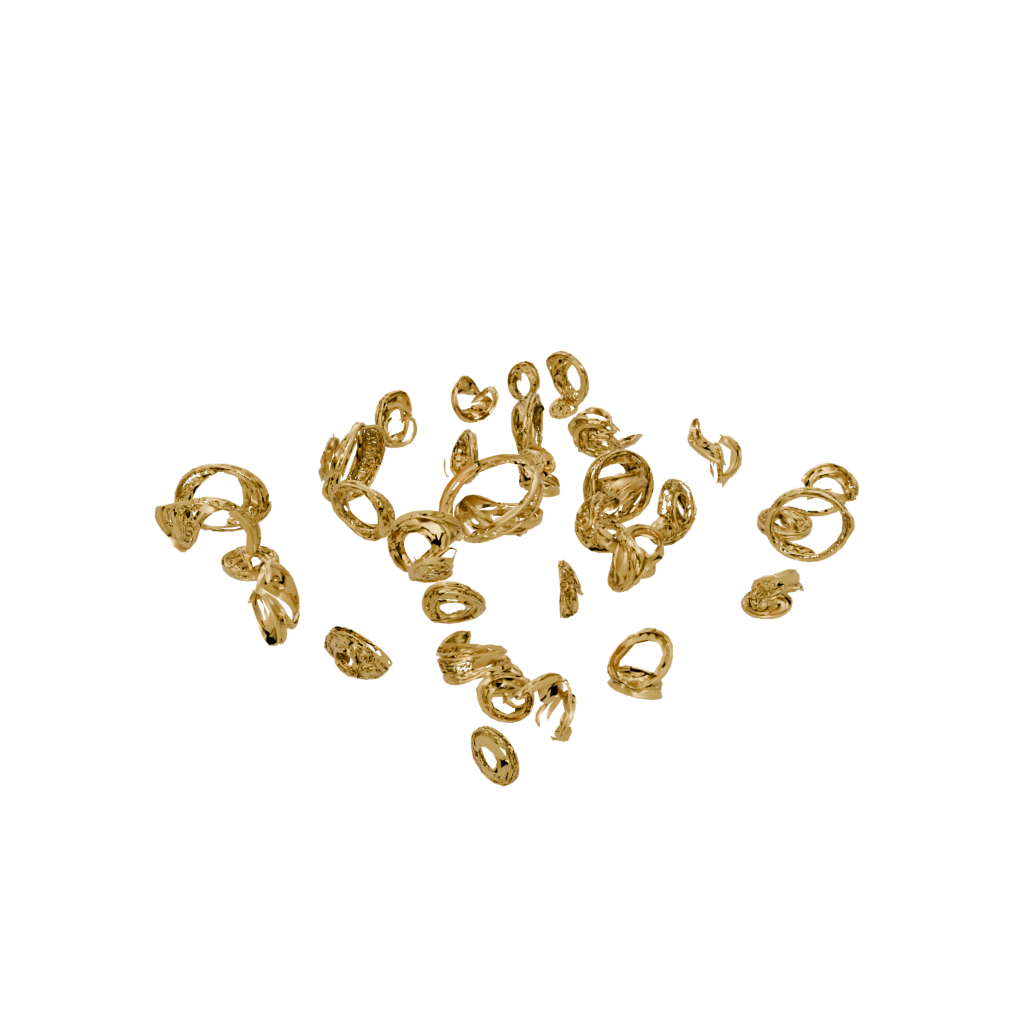 Gold Big Rolling Ball Track Coin