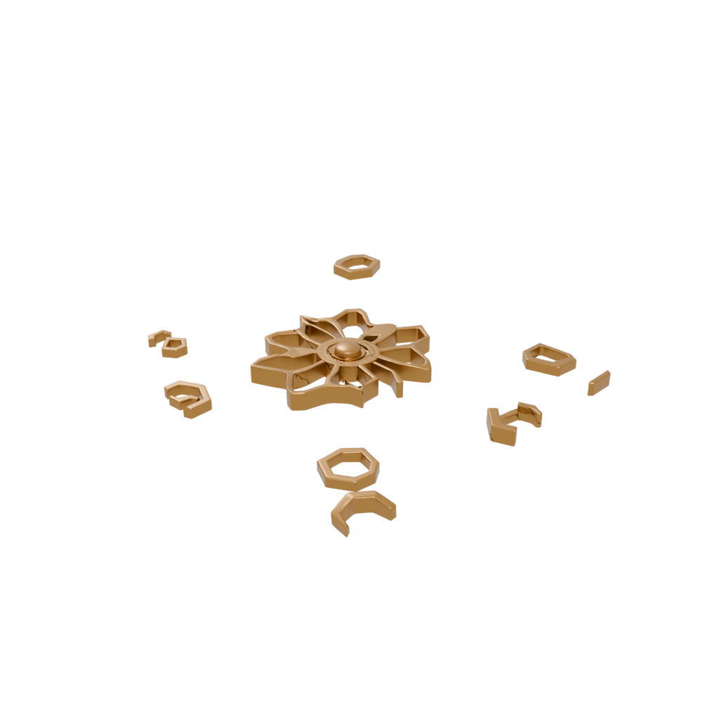 Gold Big Rolling Hex Spinner