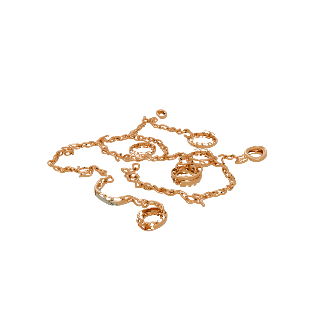 Gold Big Sensory Chain Ring