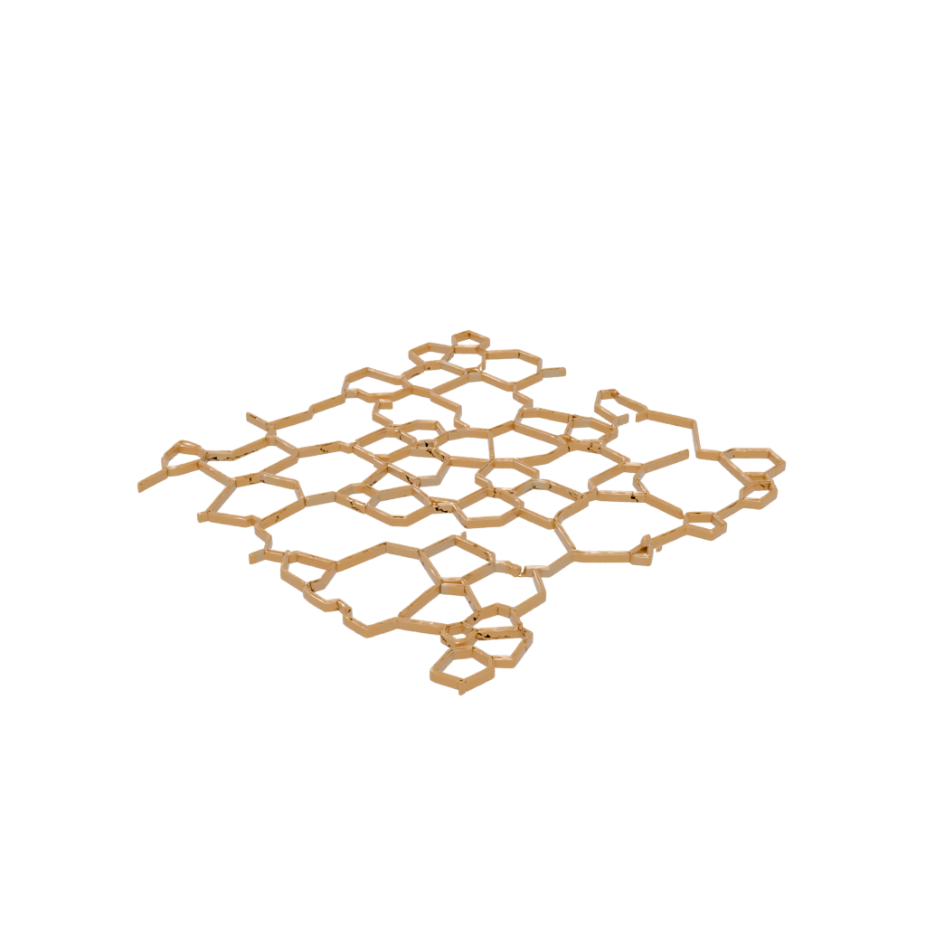 Gold Big Snap-Pop Hexagon
