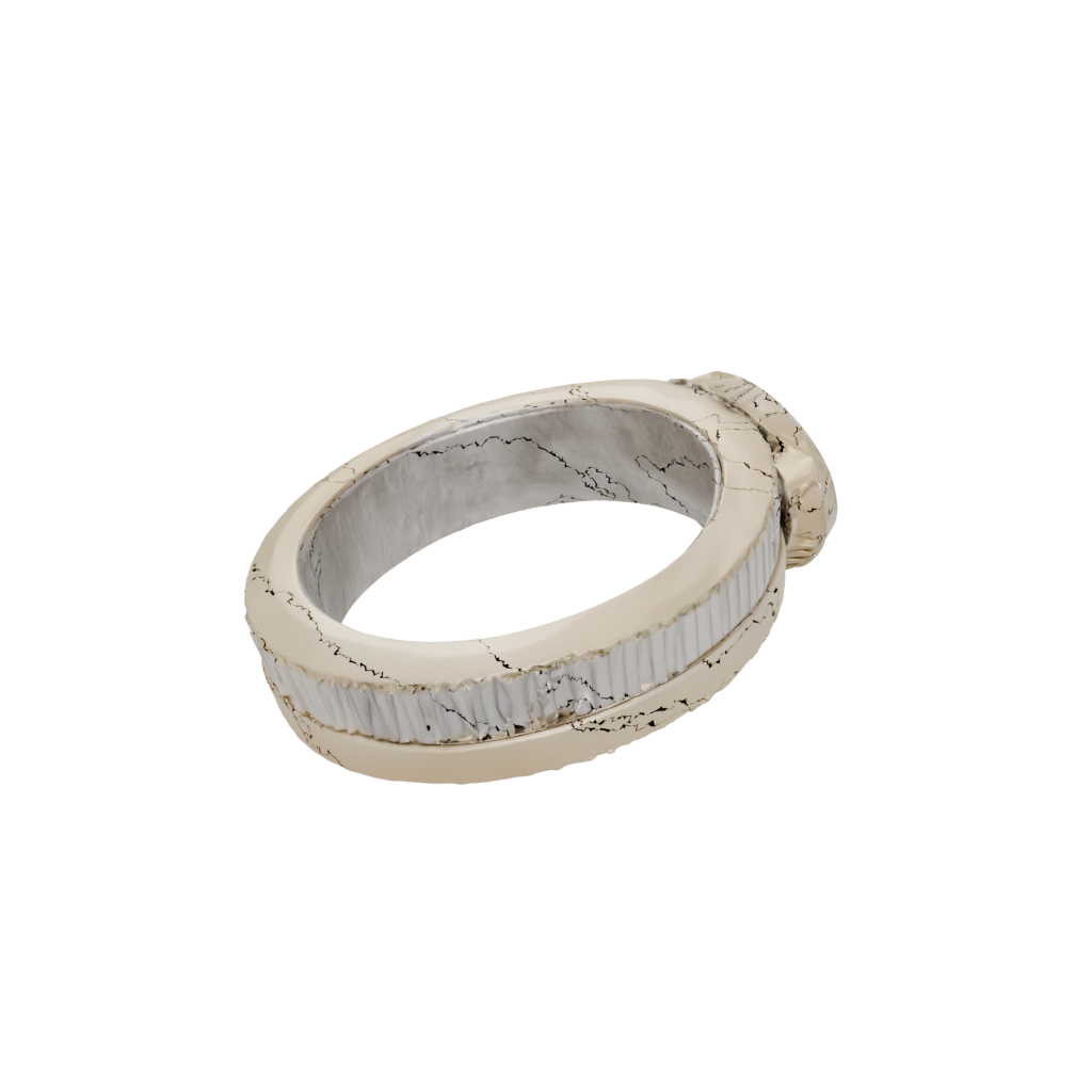 Gold Big Spinning Coin Ring