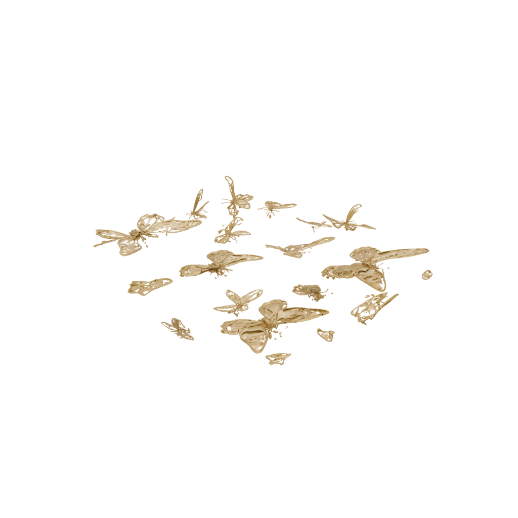 Gold Soft Articulated Butterfly